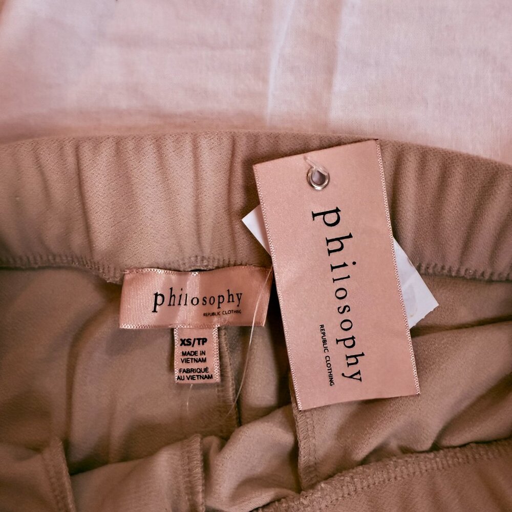 Philosophy Pull-On Wide Leg Pants – Taupe, Size XS (NWT) - Picture 5 of 11